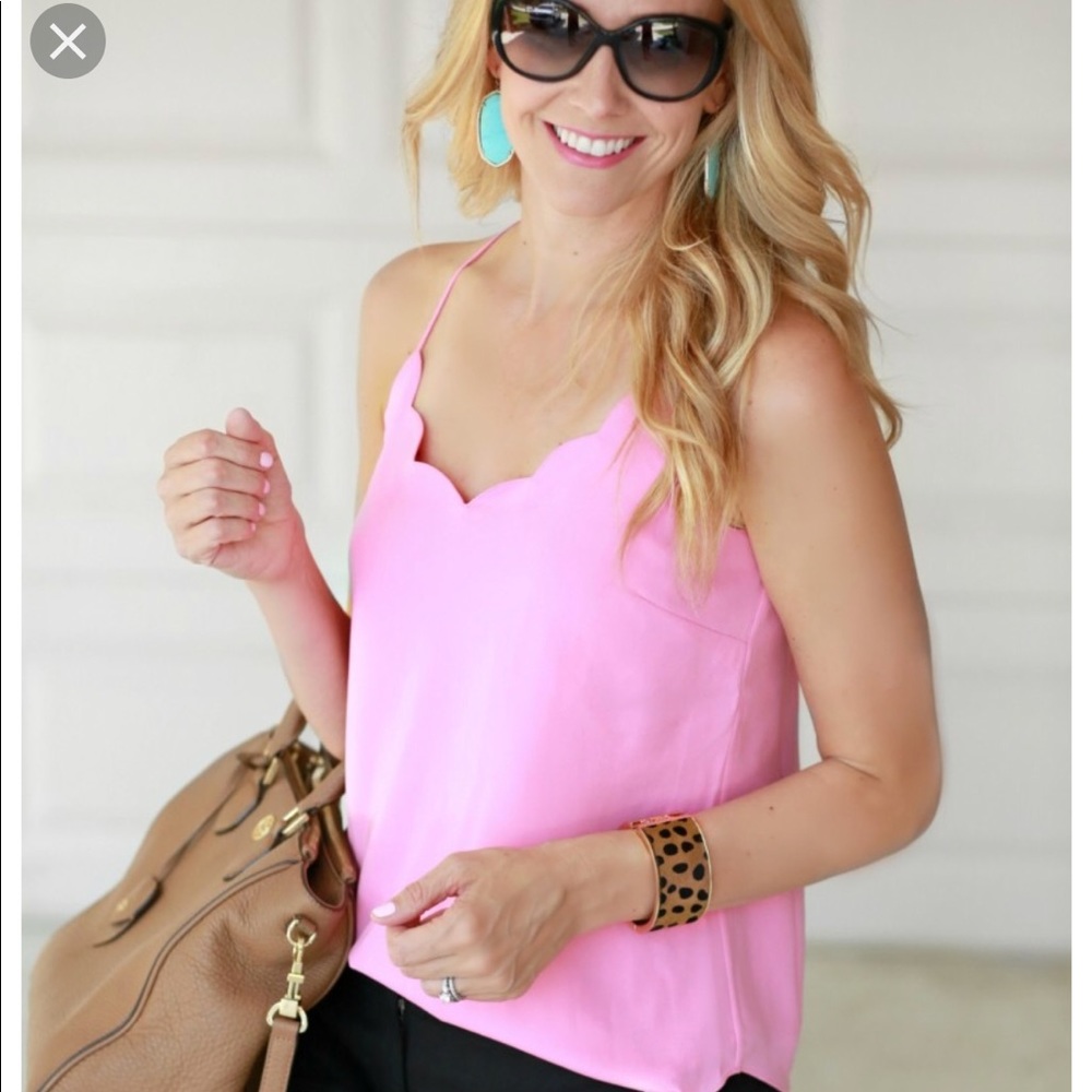 J. Crew Scallop Neckline Pink Tank (Size 2) - Picture 6 of 8